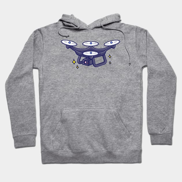 Flying Drone Camera Cartoon Hoodie by Catalyst Labs